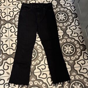 MOTHER Black Flare Jeans